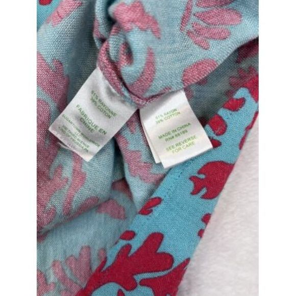 Lilly Pulitzer Women's (XS) Etta V-Neck Tunic w/ Tassels Long Sleeve Blouse - Picture 7 of 7